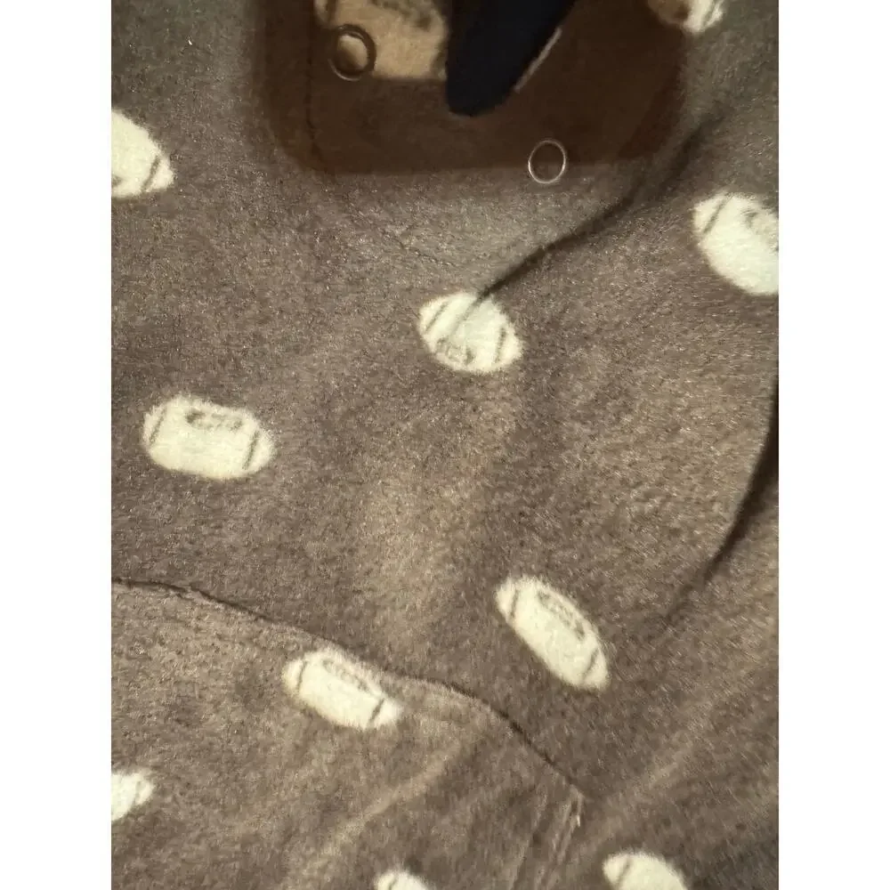 5/$25 NWT 18 month baby boy fleece one piece football outfit